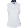 Dublin Womens Ria Sleeveless Competition Shirt - White / Navy
