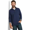 2023 Ariat Mens Portola 1/2 Zip Sweatshirt 10043783 - Navy -Equestrian Sports Series 10043783 front.700x700