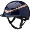 2022 Charles Owen Halo Gloss Helmet & Headband - Navy / Rose Gold -Equestrian Sports Series 16684.700x700