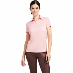 2022 Ariat Womens Talent Short Sleeve Polo Top 10039322 - Peach Blossom