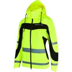 2022 Equisafety Hi-Vis Waterproof Jacket ES036YELL - Yellow