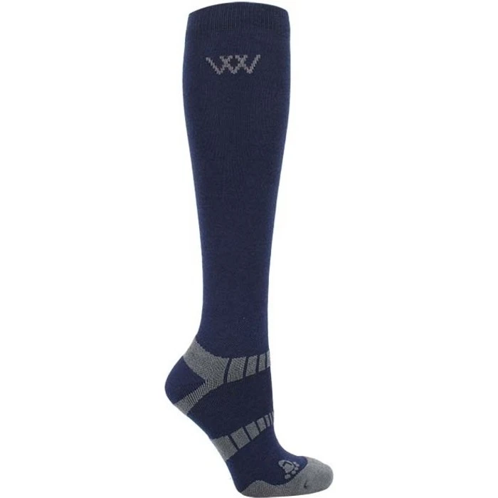 2022 Woof Wear Long Bamboo Waffle Riding Socks WW0017 - Navy / Grey Colour Navy/Grey 3 2022 Woof Wear Long Bamboo Waffle Riding Socks WW0017 - Navy / Grey Colour Navy/Grey