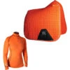2022 Woof Wear Womens Performance Riding Shirt & Dressage Saddle Cloth Bundle - Orange Colour Orange -Equestrian Sports Series 202220Woof20Wear20Womens20Performance20Riding20Shirt202620Dressage20Saddle20Cloth20Bundle20 20Orange.700x700