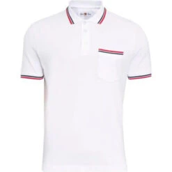 2023 Alan Paine Mens Shoreham Pique Polo Shirt LS1801 - White Colour White