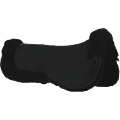 2023 Woof Wear Vision Elegance Sheepskin Half Saddle Pad WS0029 - Black Colour Black