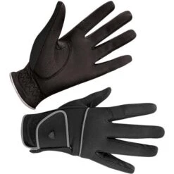 2023 Woof Wear Womens Vision Riding Glove WG0124-BKBK - Black Colour Black