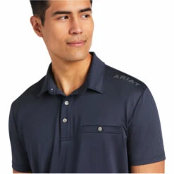 2022 Ariat Mens Norco Short Sleeve Polo Top 10039475 - Blue Nights -Equestrian Sports Series 4226 4226 3.700x700