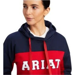 2022 Ariat Womens Rabere Team Hoodie 10041392 - Navy -Equestrian Sports Series 4760 F22 WMS ENGL 10041392 detail01.700x700