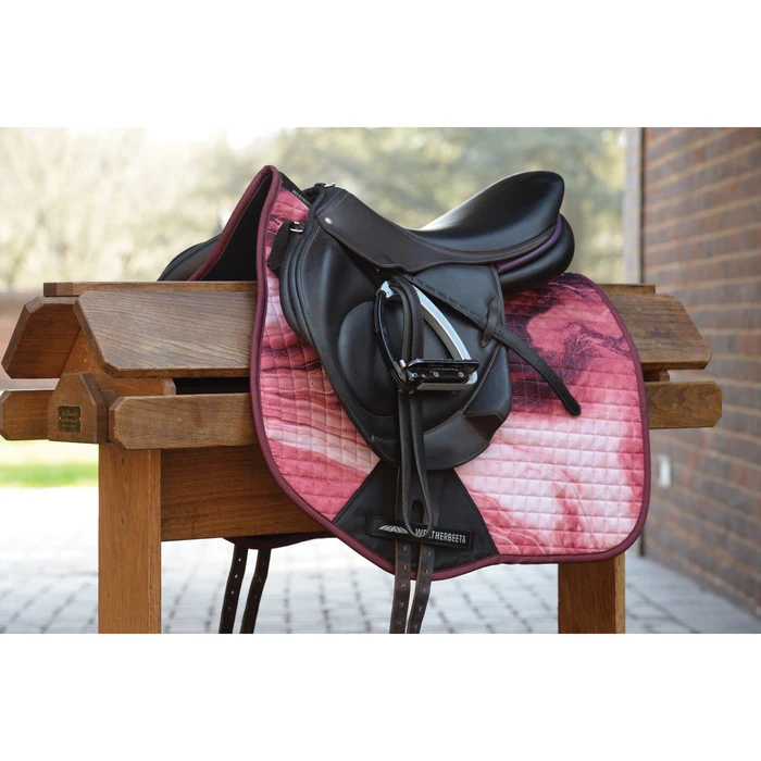 2022 Weatherbeeta Prime Marble All Purpose Saddle Pad 10087020 - Burgundy Swirl 4 2022 Weatherbeeta Prime Marble All Purpose Saddle Pad 10087020 - Burgundy Swirl - Image 2