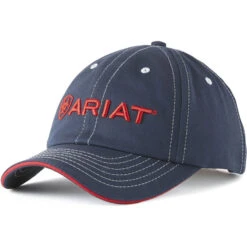 2022 Ariat Womens Sunstopper 2.0 1/4 Zip Baselayer Top & FREE Team Cap Bundle - Team / Navy -Equestrian Sports Series 5215 Ariat20Team20Cap20II20Navy20Red.2000x2000.700x700