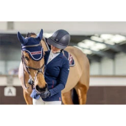 2022 Charles Owen SP8 Plus Leather Look Sparkly Helmet SP8PLUS2022 - Navy Colour Navy -Equestrian Sports Series 5466 Copy20of20G0A0088.700x700
