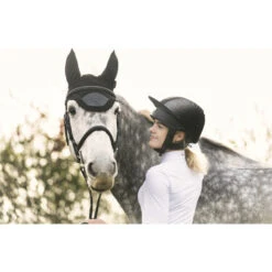 2022 Charles Owen This Esme Cosmic JS1 Pro & Free Replacement Headband & Free Hat Silk - Black -Equestrian Sports Series 5630 cosmicsideprofilelandscapedreamy.700x700