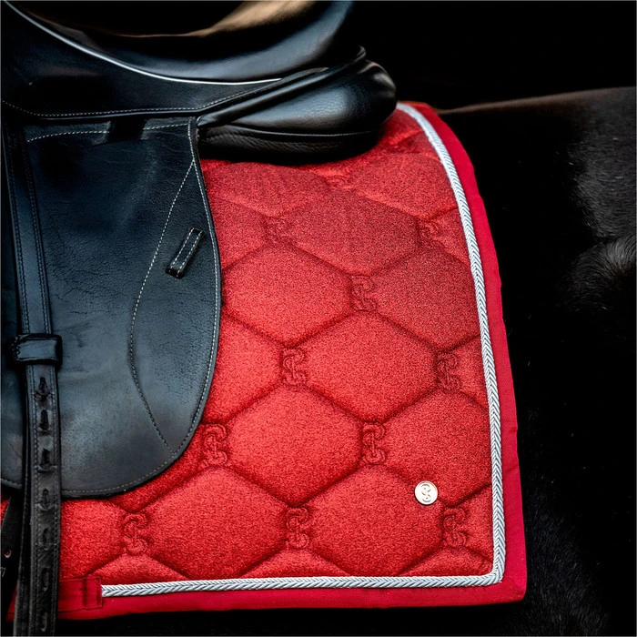 2022 PS Of Sweden Stardust Glitter Dressage Saddle Pad 20073-720 - Red 7 2022 PS Of Sweden Stardust Glitter Dressage Saddle Pad 20073-720 - Red - Image 5