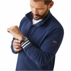 2023 Ariat Mens Portola 1/2 Zip Sweatshirt 10043783 - Navy -Equestrian Sports Series 5859 10043783 01.700x700