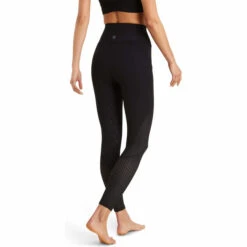 2023 Ariat Womens Breathe Eos Half Grip Recycled Materials Tights 10043401 - Black Colour Black -Equestrian Sports Series 5891 10043401 back.700x700