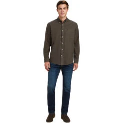 2023 Ariat Mens Clement Shirt 10042099 - Earth Heather -Equestrian Sports Series 6525 202320Ariat20Mens20Clement20Shirt201004209920 20Earth20Heather20front.700x700