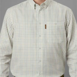 2023 Harkila Mens Allerston Long Sleeve Shirt 140114515 - Emerald Green / White -Equestrian Sports Series 6688 202320Harkila20Mens20Allerston20Long20Sleeve20Shirt2014011451520 20Emerald20Green2020White20Close20Up.700x700