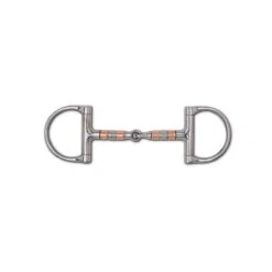 Copper & Stainless Steel Roller Snaffle Racing Dee