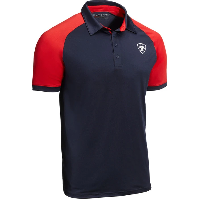Ariat Mens Team 3.0 Polo Shirt 10030355 - Navy 5 Ariat Mens Team 3.0 Polo Shirt 10030355 - Navy - Image 3
