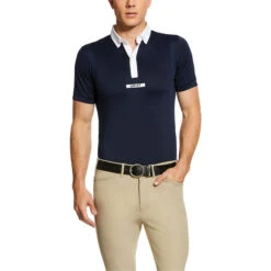 Ariat Mens Tek Short Sleeve Show Shirt 10030557 - Navy