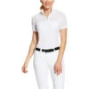 Ariat Womens Airway 1/4 Zip Short Sleeve Show Shirt 10030449 - White 1 Ariat Womens Airway 1/4 Zip Short Sleeve Show Shirt 10030449 - White -Equestrian Sports Series Ariat20Womens20Airway201420Zip20Short20Sleeve20Show20Shirt201003044920White front.700x700