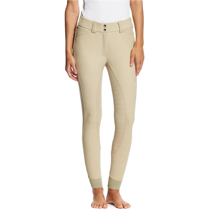 Ariat Womens Tri Factor Grip Full Seat Breeches Tan 3 Ariat Womens Tri Factor Grip Full Seat Breeches Tan