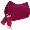 2023 Eskadron Cotton Compact Saddle Pad & Softslate Evo-Wool Brushing Boots Bundle 222087555087 - Pink Colour Pink -Equestrian Sports Series Bundle20632820Main.700x700