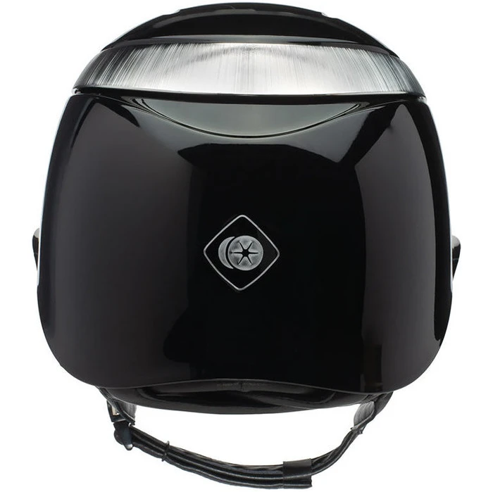 2022 Charles Owen Halo Gloss Helmet & Headband HALOGLOSSBS - Black Gloss / Platinum 4 2022 Charles Owen Halo Gloss Helmet & Headband HALOGLOSSBS - Black Gloss / Platinum - Image 2