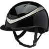 2022 Charles Owen Halo Gloss Helmet & Headband HALOGLOSSBS - Black Gloss / Platinum -Equestrian Sports Series Charles20Owen20Halo20Gloss20Helmet20HALOGLOSSBS20Black20Gloss20Platinum side.700x700