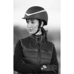 Charles Owen Halo Helmet & Headband HALOBS - Black / Platinum -Equestrian Sports Series Copy20of20A2I5993 HR Mono.700x700 1