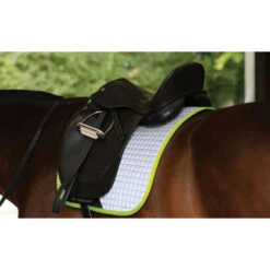 Weatherbeeta Reflective Prime Dressage Saddle Pad Silver / Yellow 1007118 Colour Silver/yellow