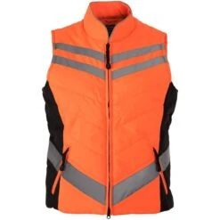 Equisafety Unisex Quilted Gilet - Orange GIL0