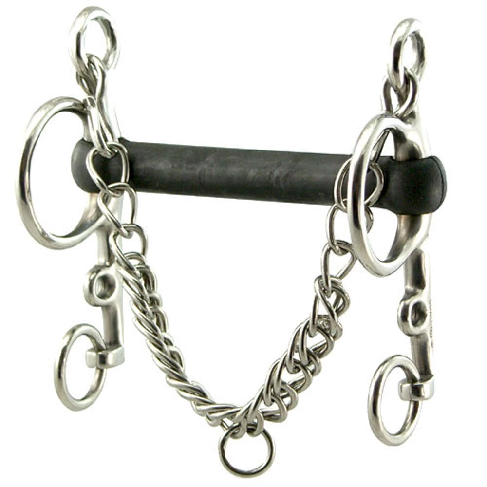 Coronet Flexible Rubber Mouth Pelham Bit 3 Coronet Flexible Rubber Mouth Pelham Bit