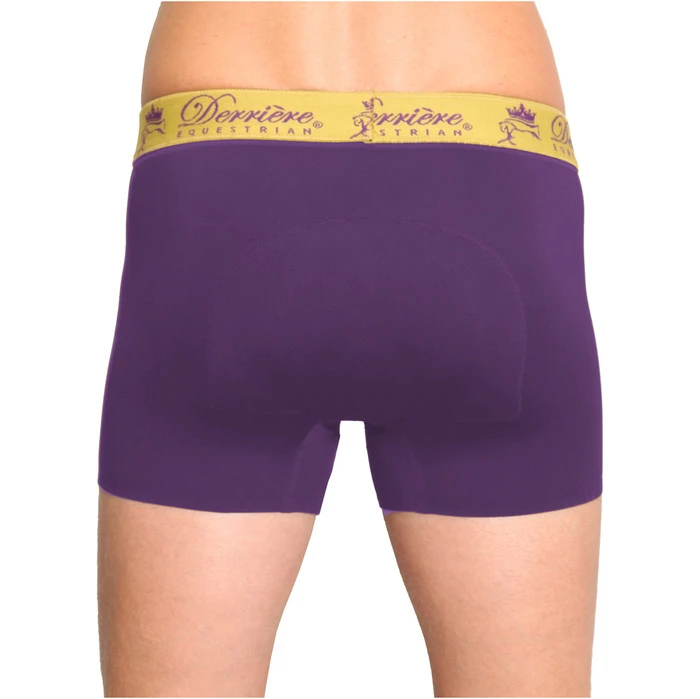Derriere Equestrian Mens Bonded Padded Shorty Purple 4 Derriere Equestrian Mens Bonded Padded Shorty Purple - Image 2