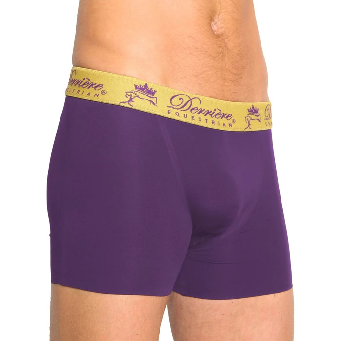 Derriere Equestrian Mens Bonded Padded Shorty Purple 3 Derriere Equestrian Mens Bonded Padded Shorty Purple