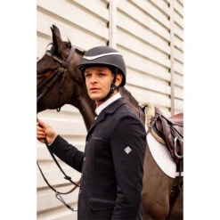 Charles Owen Halo Helmet & Headband HALOBS - Black / Platinum -Equestrian Sports Series halo20mens202.700x700