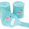 NEW! LÉTTIA Collection Embroidered Flamingo Polo Wraps -Equestrian Sports Series new l ttia collection embroidered flamingo polo wraps 3.gif